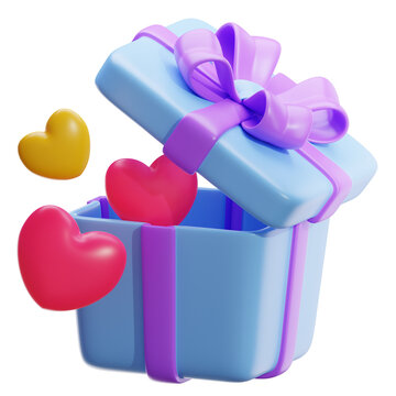 3d rendering of  valentine gift illustration. Suitable for your projects related to valentine day,  love and relationship category