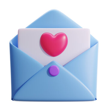 3d rendering of love letter illustration. Suitable for your projects related to valentine day,  love and relationship category