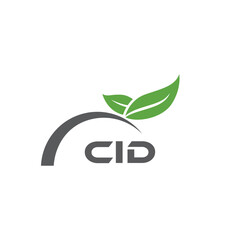 Fototapeta premium CID letter nature logo design on white background. CID creative initials letter leaf logo concept. CID letter design.