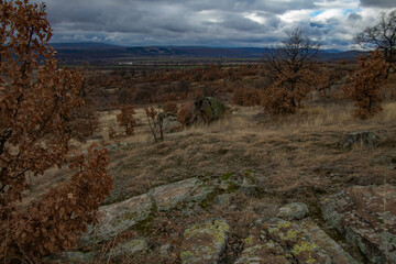 Raven Peak; Giant stones fragments in the mountain near the Thracian tomb. Bulgaria 