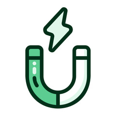 icon ecology magnet illustration for web, app, infographic etc