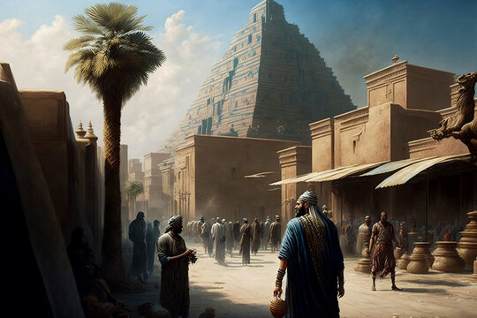 Discovering the Rich Heritage of the Akkadian, Assyrian and Babylonian Civilization through the City of Mesopotamia, generative ai