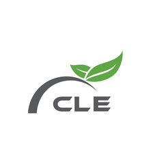 CLE letter nature logo design on white background. CLE creative initials letter leaf logo concept. CLE letter design.
