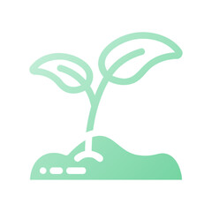 icon ecology leaf illustration for web, app, infographic etc