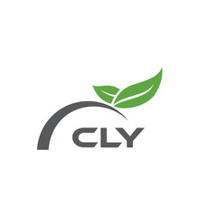 CLY letter nature logo design on white background. CLY creative initials letter leaf logo concept. CLY letter design.