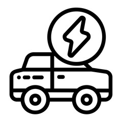 icon ecology electric car illustration for web, app, infographic etc