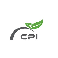 CPI letter nature logo design on white background. CPI creative initials letter leaf logo concept. CPI letter design.