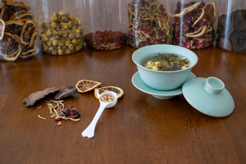 Chinese herbal combination, healthy and nourishing tea