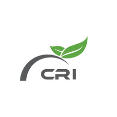 CRI letter nature logo design on white background. CRI creative initials letter leaf logo concept. CRI letter design.