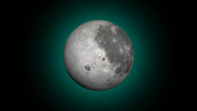 Spinning planet , moon planet rotavating . 3d spinning Eris planet 