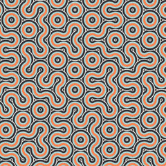 Colour Hexagon Tile Connection art background design illustration