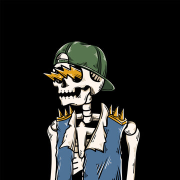 hand drawn skeleton character collection for nft or future games
