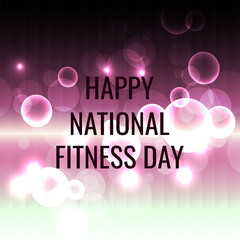 National Fitness Day . Geometric design suitable for greeting card poster and banner