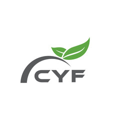 CYF letter nature logo design on white background. CYF creative initials letter leaf logo concept. CYF letter design.