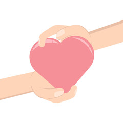 Hand Giving Heart Logo Symbol
