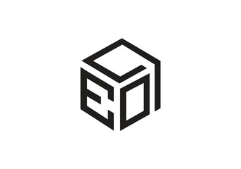 this is a letter eop logo icon design