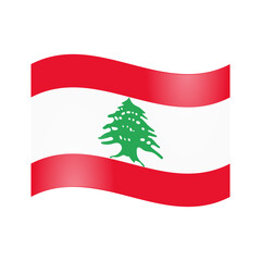 The national flag of Lebanon