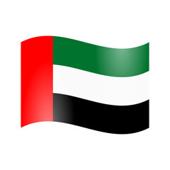 The national flag of the United Arab Emirates