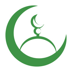 mosque logo illustration vector