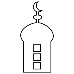 mosque logo illustration vector