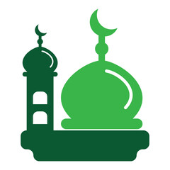 mosque logo illustration vector
