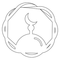 mosque logo illustration vector