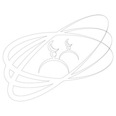 mosque logo illustration vector