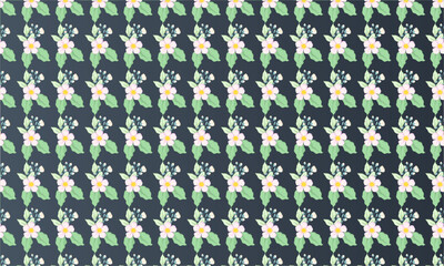 Vector abstract seamless beautiful floral leaves pattern flat background	
