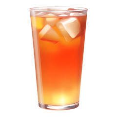 Ice Tea Isolated Detailed Hand Drawn Painting Illustration