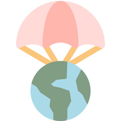 protect earth flat icon