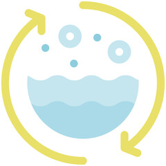 water reuse flat icon
