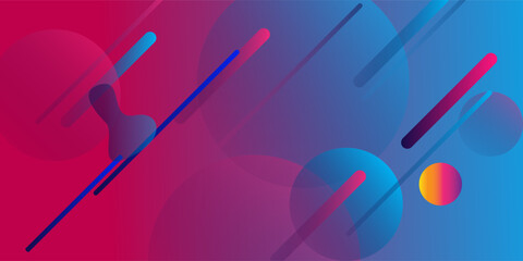 Vector abstract colorful geometric landing wave line page flat background