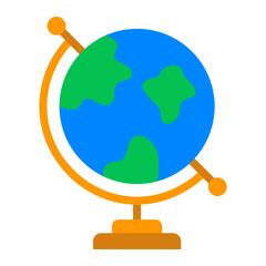 World Globe Flat Icon
