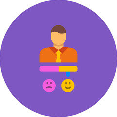 Satisfaction Multicolor Circle Flat Icon