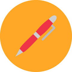 Ballpoint Multicolor Circle Flat Icon
