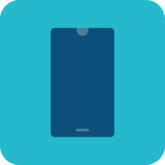 Smart Phone Multicolor Round Corner Flat Icon