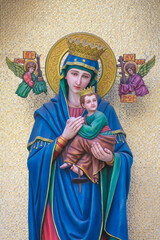 Our Lady of Perpetual help, Madonna and Child Jesus catholic religious statue