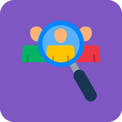 Hiring Multicolor Round Corner Flat Icon