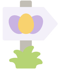 egg sign flat icon