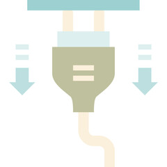unplug flat icon