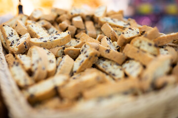 Italian cantucci with chocolate chips