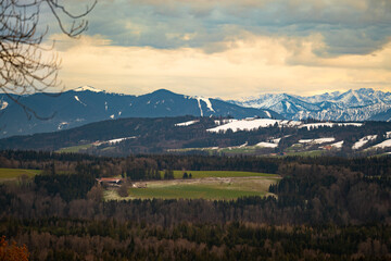 Berge, Alpen, Sonnenuntergang, Landschaft, Natur, Himmel