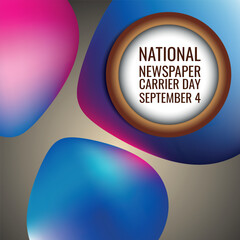 National Newspaper Carrier Day. Geometric design suitable for greeting card poster and banner