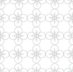 seamless vector geometric pattern of triangles, circles, squares