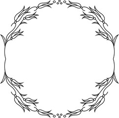 Obraz premium vector frames black on a white background