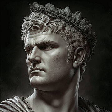 Great roman empire. Roman emperor Nero (54&ndash;68 CE). Nero Claudius Drusus Germanicus, original name Lucius Domitius. Created with Generative AI technology.