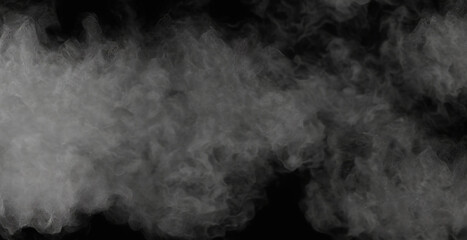 Smoke on black background, Smoke texture, Generative ai