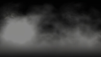 Smoke on black background, Smoke texture, Generative ai