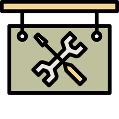 fix things black outline filled color icon