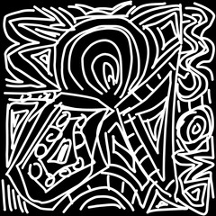 Black and white abstract pattern